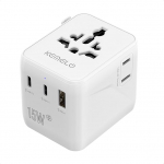 5 in 1 reisiadapter maailmas, universaalne adapter USB A, USB C, 1 &uuml;lemaailmne pistikupesa ja 1 USA/JP pistikupesa, reisipistiku rahvusvaheline pistikupesa adapter EL USA UK Kanada Jaapan Austraalia jaoks