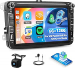8 Core 6 + 128G Android 15 autoraadio VW Passat Golf Seat Altea Jatta Skoda, 8-tolline IPS 2.5D autoraadio traadita Carplay Android Car/FM/RDS/32EQ/DSP/GPS/Wifi/SWC + AHD tagavarakaamera