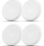 Sildid-4 Pack Air Tracker t&ouml;&ouml;tab koos Apple Find My (ainult iOS), j&auml;lgib v&otilde;tmed, rahakott, pagas, seljakott, kohver, aku vahetatav, &uuml;likerge, esemete otsija 4 v&otilde;tmer&otilde;ngaga.