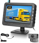 Hodozzy traadita tagurduskaamera komplekt 4,3-tollise monitoriga, IP68 veekindel tagurduskaamera, stabiilsed digitaalsignaalid, laia nurga &ouml;&ouml;n&auml;gemine, kaamera autole / maasturile / RV / matkaautole