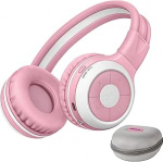 SIMOLIO laste Bluetooth k&otilde;rvaklapid, juhtmevabad Bluetooth k&otilde;rvaklapid heli jagamise funktsiooniga (Auracast), mikrofon, kokkupandavad, vaikse kuulamisrežiimiga kooli, veebitundide ja reiside jaoks, roosa v&auml;rvi