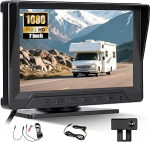 Tagurduskaamera kaabel 7-tollise IPS HD monitoriga, auto tagurduskaamera radariga, &ouml;&ouml;n&auml;gemine, IP68 veekindel tagurduss&uuml;steem autodele, maasturitele, kaubikutele, pikapidele ja veoautodele, 15 m pikkune kaabel