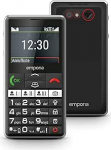 Emporia emporiaPURE-LTE, vanem mobiiltelefon 4G, nupuga mobiiltelefon ilma lepinguta, h&auml;daabik&otilde;nede nupuga mobiiltelefon, must
