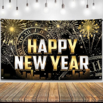 KatchOn, XtraLarge Happy New Year Banner - 183 x 111 cm | Happy New Years Banner aastavahetuse peotarvikud 2024 | New Year's Eve Party Banner Happy New Year Decorations 2024 | NYE Banner