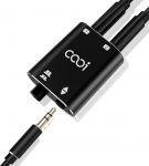 COOIDEA 3,5 mm Jack Audio Switch 2(1)-In-1(2)-Out koos 3,5 mm helikaabliga, Stereo Audio Switcher, Audio Selector Switch Sound Splitter Phono k&otilde;larite, k&otilde;rvaklappide ja PC-de jaoks Mini suurus