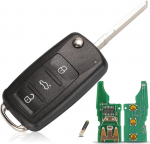 Kaugjuhtimispuldi v&otilde;tmekaardi autov&otilde;tme kest VW Beetle EOS Golf 6 Jetta T1guan Seat Skoda Fabia 434 MHz ID48 Chip