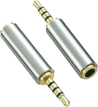 Kullatud 2,5 mm mees 3,5 mm emane stereok&otilde;rvaklappide adapteri pesa (2 pakki)