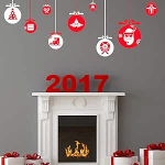 Ambiance-Live col-RAJA-A025 Vin&uuml;&uuml;lkleebis j&otilde;ulud mudel 9 30 x 40 cm