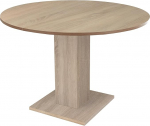 DEINE TANTE EMMA Tap/Rund_90 Dining Table Round Kitchen Table Oak Rough-Sawn Nb. Extendible 90 cm Diameter