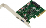 KALEA-INFORMATIQUE &copy; Controller Card PCI Express (PCI-E) to USB 3.1 10GB 2-PORT External: 1x + 1x Type C &ndash; Type A asm1142 Chipset &ndash; Windows XP, Vista, 7, 8, 8.1, 10