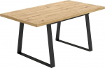 DEKIT GRUPO RIMOBEL Aran Extendable Dining Table, Melamine Metal, Nordic, 76 x 120-160 x 90 cm