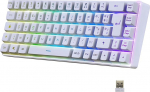 EMPIRE GAMING K508 Compact Wireless Gaming Keyboard (prantsuse keeles) - Juhtmevaba/2.4G/Type-C - PS4/PS5/PC/Mac - RGB taustavalgustus - 23 Anti-Ghosting klahvi - Valge