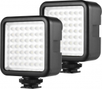 Andoer LED Video Light Video Light Camera Light, 49 LED Mini Interlock Camera, LED Panel Light, Dimmable Camcorder Video Lighting with Shoe Mount Adapter for Canon Nikon Sony A7 DSLR (49 LEDs x 2