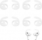 4 paari k&otilde;rvakonksud AirPods Pro 2 jaoks, k&otilde;rvakonksude katted, libisemiskindlad silikoonist k&otilde;rvakonksud koos kandekotiga, turvalise sobivuse tarvikud parema mugavuse ja stabiilsuse tagamiseks, &uuml;hilduvad Apple AirPods Pro'ga
