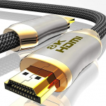 8K HDMI kaabel 2.1-8K @ 60Hz 4K @ 120Hz DSC - HDTV 7680 x 4320 - UHD II - HDMI 2.1 2.0a 2.0b - 3D High Speed Ethernet HDR - ARC Precision Connector &Uuml;hildub Blu Ray PS4 PS5 Xboxiga Valge