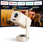 Yaber Mini projektor Turbo Sonic Bass & HDR 10: T1 Pro Smart projektor kodukino Full HD 1080P, Bluetooth 5.4 ja WiFi 6, Dolby Audio/Autofookus/Trapezoidne korrektsioon, 180&deg; p&ouml;&ouml;ratav kaasaskantav