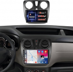 Qualcomm: 8 Core 4 + 64 GB Android 15 autoraadio Renault Lodgy 2021/Dokker 2012-2020 traadita Carplay Android auto, 9-tolline puuteekraaniga raadio jahutusventilaator/GPS/BT/WiFi/Reversioonikaamera/DSP/FM/RDS/SWC