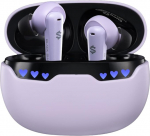 Mustad Shark juhtmevabad k&otilde;rvaklapid koos laadimiskohvriga, Bluetooth 5.1 k&otilde;rvaklapid mikrofoniga iPhone / Android, muusika ja m&auml;ngimine Dual Model, IPX5 veekindel, Emoji LED-valgus 24 tundi m&auml;nguaega k&otilde;rva, lilla