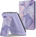 Fintie &uuml;mbris Tolino Vision 4 HD eReaderile, Kickstand kaitsekott kaardipesa, k&auml;erihma ja automaatse une-/&auml;rkamisfunktsiooniga, lilla marmorist