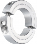 sourcing map Double Split Clamp Shaft Collar for 1-1/4" Shank, Two Piece Tension Collar 2-1/2" OD, 1/2" Thickness, Aluminum Alloy, Split Collar Clamp