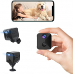 javiscam Mini Camera, Full HD Surveillance Camera, Indoor Surveillance, Live Transmission Mobile Phone App, 100 Days Long Standby WiFi Camera, Motion Sensor Night Vision