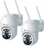 Ctronics 2K PTZ v&auml;livalvekaamera, WiFi, traadita WiFi IP v&auml;likaamera automaatse j&auml;lgimise, isiku tuvastamise, &ouml;&ouml;n&auml;gemise, 2-suunalise heliga, IP66 veekindel, must (2 tk)