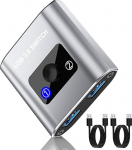 USB l&uuml;liti kahesuunaline USB l&uuml;liti 2 in 1 Out (1 in 2 Out) KVM l&uuml;liti Jaga 1 seade 2 arvuti vahel printerite jaoks PC printeri skanneri klaviatuuri jaoks