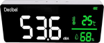 Jeffergarden Schallpegelmesser, Wandh&auml;ngendes LED-Display, Temperatur- und Luftfeuchtigkeitsmesser f&uuml;r Studio, B&uuml;ro und Zuhause mit 30-130 DBA-Messung