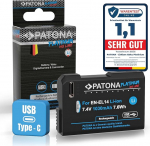 PATONA Platinum EN-EL14 aku 1030mAh USB-C sisendiga asendusaku, mis &uuml;hildub Nikon Coolpix P7000 P7100 P7700 P7800 D3100 D3200 D3300 D3400 D3500 D5100 D5200 D5300 D550. D50 D5600 Df ENEL14