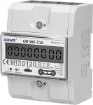 ORNO OR-WE-516 elektrienergia m&otilde;&otilde;tja DIN r&ouml;&ouml;pmel 3-faasiline elektritarbimise n&auml;idik koos MID sertifikaadiga, Modbus kommunikatsiooniprotokoll, 0.25A - 80A, 3 x 230V/400V, 50/60Hz, 1000 imp/kWh