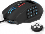UtechSmart Venus Gaming Mouse 16400 DPI USB Laser MMO Gaming Mouse, 18 programmeeritavat nuppu, 16400 DPI prooviv&otilde;tusagedus, konfigureeritav LED-v&auml;rvivalgustus, ergonoomiline disain