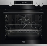 AEG sisseehitatud ahju BSS57606BM, seeria 7000, SteamCrisp, aurutugi, p&uuml;rol&uuml;&uuml;tiline isepuhastus, sisetemperatuuriandur, puutetundlik juhtimine, autonoomne, A+, s&otilde;rmej&auml;lgedeta roostevaba teras