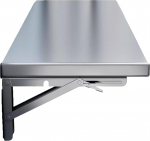 Seinale paigaldatav kokkupandav laud, kokkupandav seinariiul 304 roostevabast terasest, metallist, ujuv laud v&auml;ikestesse ruumidesse, pesuruumi, kodubaari, k&ouml;&ouml;ki, garaaži, majapidamisruumi (35,4 x 11,8 tolli/9