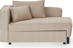 KHG Chaise Longue koos voodikasti ja unefunktsiooniga - kaasaegne lamamistool Comfort Foam ja Wave Suspensioniga - sisaldab seljapatja ja k&auml;etoe padja - Corduroy kangas Beige