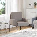 Modernes Sofa mit Kissen Taupe Sperrholz 55cm Sitzbreite, Lounge M&ouml;bel Outdoor, kleines Sofa f&uuml;r Camping und Wohnzimmer, robuste Couch mit Metallbeinen, komfortne Diivanid ja diivanid