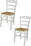 t m c s Tommychairs komplekt 2 Cuore tooli k&ouml;&ouml;gi ja s&ouml;&ouml;gitoa jaoks, vastupidav struktuur lakitud p&ouml;&ouml;gipuidust Shabby Chic stiilis, k&auml;sitsi valmistatud antiikt&ouml;&ouml;deldud ja iste &otilde;lgedest.