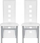 2 s&ouml;&ouml;gitooli S&ouml;&ouml;gitooli K&otilde;rge seljatoega pehmendusega k&ouml;&ouml;gitoolid Kuue auguga seljatugi 42,5 x 42 x 101,5 cm (valge)