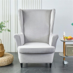 Wing Chair Slipcover 2 Piece Set - 2 in 1 Design eemaldatav pehme sametist Wing Back Chair Covers Armchair Stretch Covers