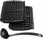 Tefal OptiGrill Waffle Plates Fits OptiGrill+ and Elite Models, Includes Ladle, Black, XA7248
