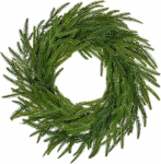 40 cm advendikirik, kunstlik Norfolk j&otilde;ulukirik, roheline uksekoristus, uksekirik, advendikaunistus, j&otilde;ulukaunistus, lauakirik, seinakirik riputamiseks, kodu, siseruumid, siseruumid.