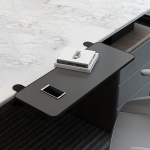 Ausziehbare Tastaturablage, Erweiterung f&uuml;r Schreibtische, einfache Installation, faltbares Design f&uuml;r B&uuml;ro-Computertische und Esstische, platzsparende und verstellbare Arbeitsplatz-L&ouml;sung