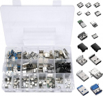 180 tk USB 2.0 3.0 t&uuml;&uuml;p A C Micro USB isane emane Tecker adapter pistik jootmine USB pistikupesad sortiment komplekt Circuit Board Assembly DIY jootmine asendusosad