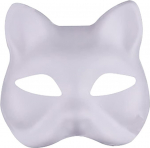 JIHUOO Pack of 3 DIY valge paberimask v&auml;rvimata kassimaskid Fox maskid k&auml;sitsi v&auml;rvitud mask karneval maskiball peo mask Cosplay kost&uuml;&uuml;m maskiga