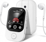64GB MP3 m&auml;ngija Bluetooth 5.4 koos 180&deg; klappkaameraga, RWSRW Mini Music Player HD k&otilde;lar FM raadio Fotoalbum Ideaalne HiFi Sound E-Book Reader, Sport sammuloendur (valge)
