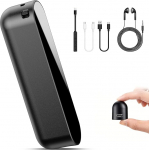 Diktofon 128 GB, diktofon 40 p&auml;eva pideva salvestusega, kuulamise seade, minih&auml;&auml;lingu salvestaja, laetav USB kaudu, HD audio salvestamine, magnetiline h&auml;&auml;ljuhtimine, diktofon, diktofon Mini