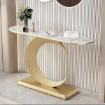 Konsoollaud esikusse, kitsas konsoollaud metallraamiga, vastupidav ja usaldusv&auml;&auml;rne konstruktsioon, diivanilaud esikusse, esikusse, fuajeesse, elutuppa (Gold A, 120 cm/47.2 Zo).