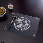 Platzdeckchen Platzset Abwischbar 2 St&uuml;ck Tischset im chinesischen Stil, Esstisch, Sch&uuml;ssel, Tasse, Muster, K&uuml;che, Tischset, Wohnkultur (V&auml;rv : A)