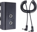FOTGA toiteallikas NP-F Dummy Battery DC Coupler asendaja NP-F960/750/770/970 DC sisendiga ja DC v&auml;ljundiga DSLR kaamera v&auml;lismonitori LED-valguse toiteallikaks (koos DC-DC spiraalkaabliga)