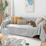 Royhom Scratch Protection Diivan Cat, Chenille Diivan Cover, Veekindel, Diivan Protector Non-Slip, Diivan Cover Corner Sofa, Diivan Cover L kuju, Veekindel tekk, Diivan Throw, Helehall, 300 x 180 cm