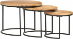 Homgoday pesitsuslauad 3 tk tahke akaatsiapuit, pesitsus kohvilaud, diivan aktsent End Side Nest of Table Set, elutuba magamistuba m&ouml;&ouml;bel diivan laudade hoiulaud